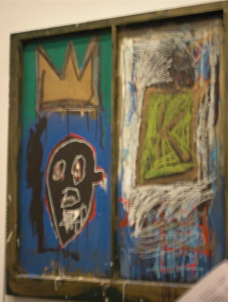 J-M Basquiat, Peinture sur une fenêtre, 1981
