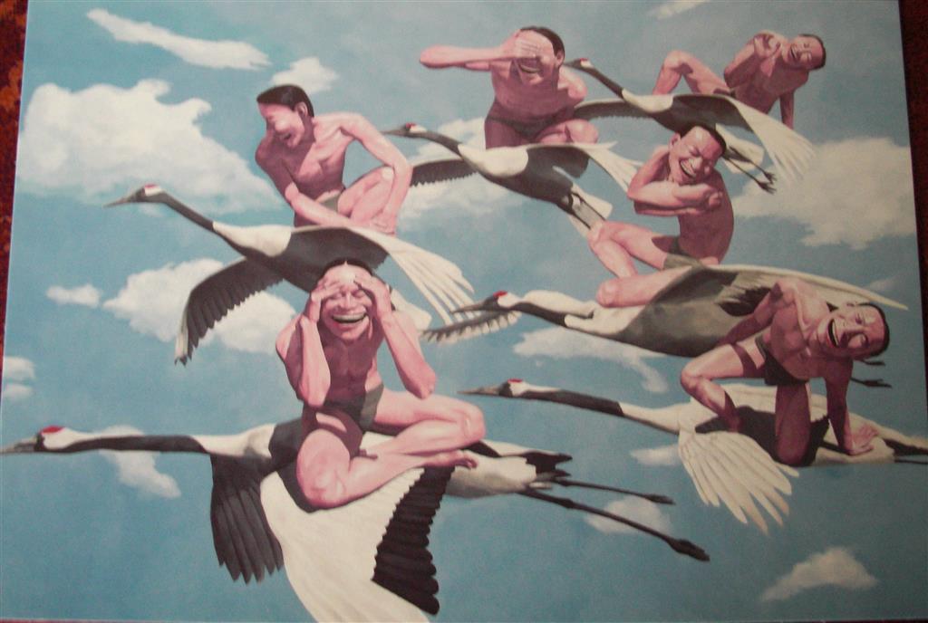 Yue Minjun, Sky, 1997, coll. privée, Europe